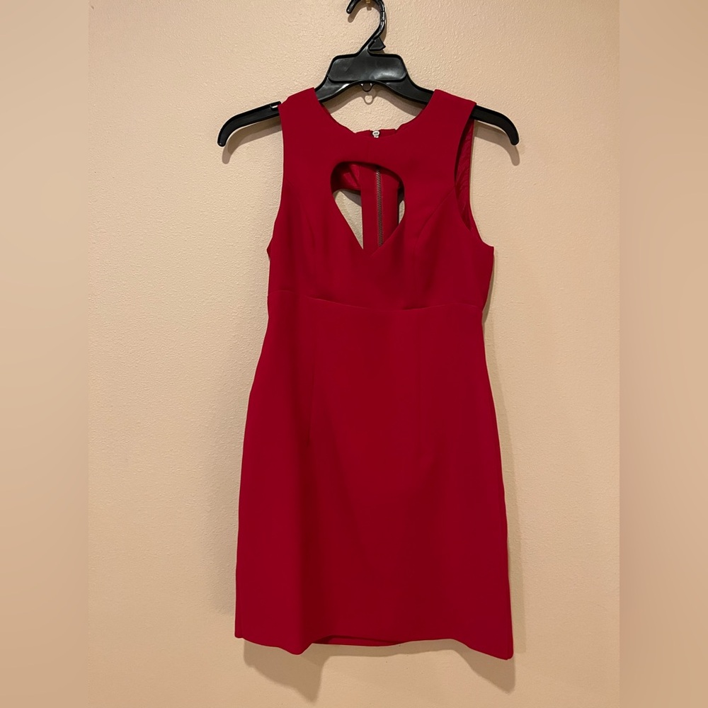 BCBGeneration Bold Red Backless Dress